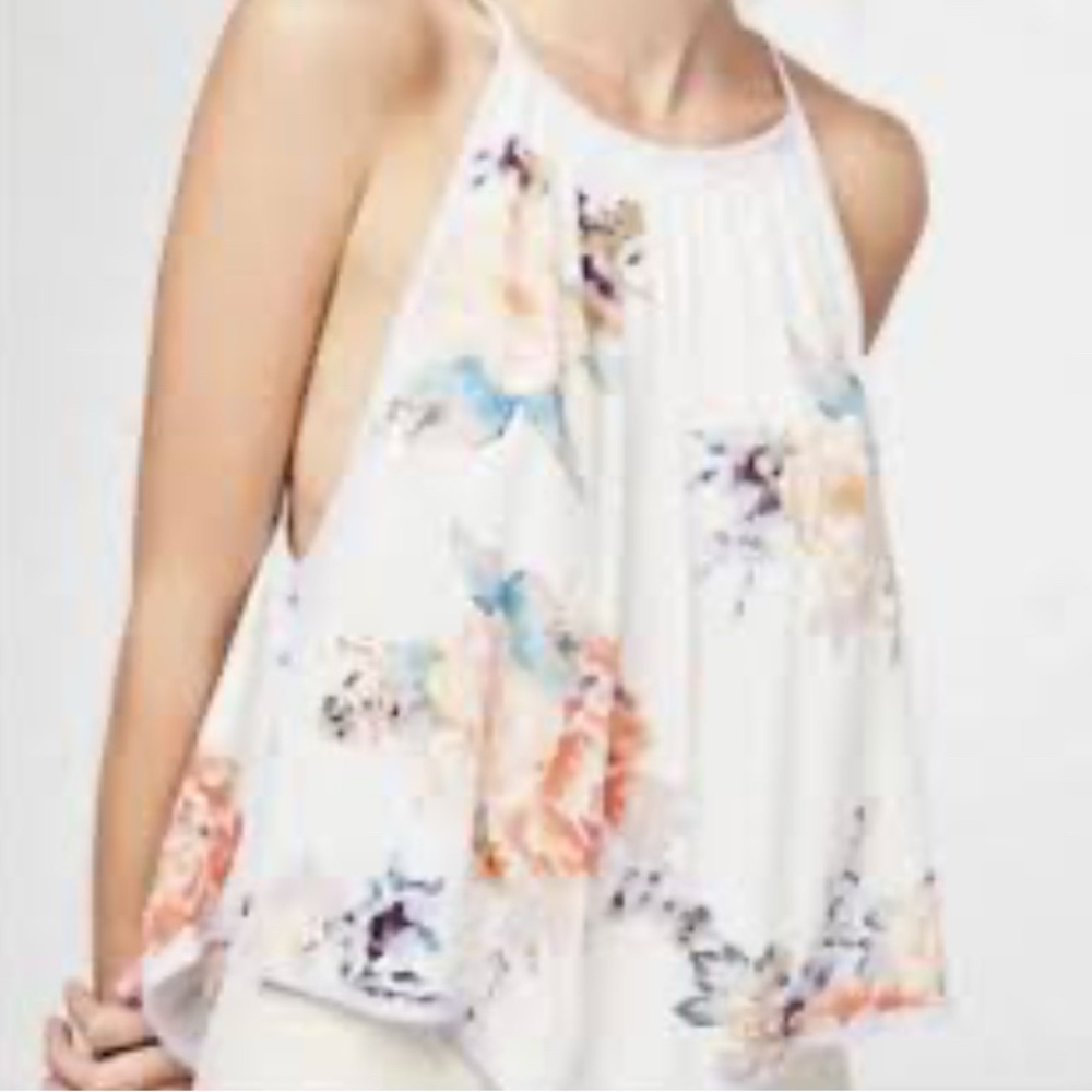 Free People Break Free Floral Camisole tank top halter draped flowy - Picture 2 of 10